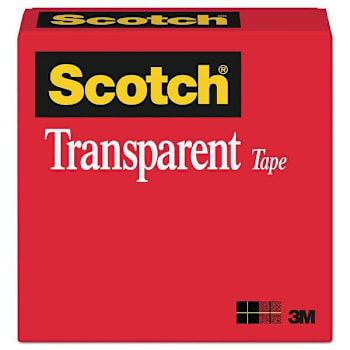 Transparent Tape, 1" Core, 0.5" X 36 Yds, Transparent