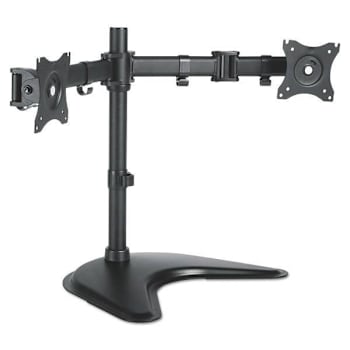 Kantek Dual Monitor Articulating Desktop Stand 13"-27" 32"X13"X17.5" Black