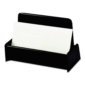Image for Universal Business Card Holder Holds 50 2x3.5 Cards 3.75x1.81x1.38 Plastic Black from HD Supply