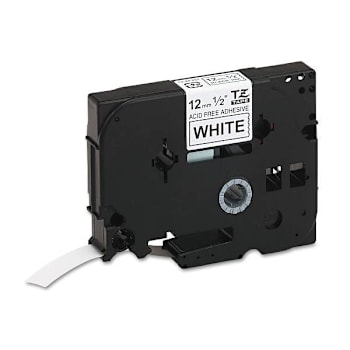 Brother Tz Photo-Safe Tape Cartridge - P-Touch Labelers .47"X26.2 Ft Black/White