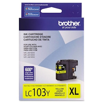 Image for Brother Lc103y Innobella High-Yield Ink 600 Page-Yield Yellow from HD Supply