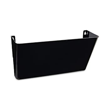 Universal Wall File Pockets Plastic Letter Size 13"X4.13"X7" Black