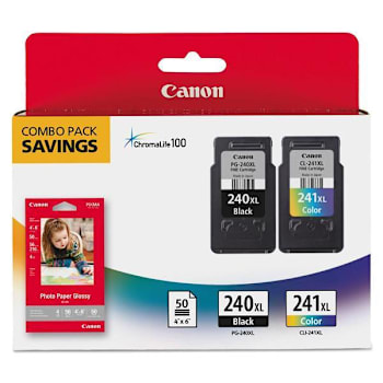Image for Canon Pg-240xl/Cl-241xl High-Yield Ink/Paper Combo Black/Tri-Color from HD Supply