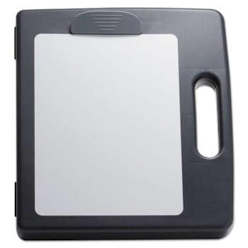 Officemate Portable Dry Erase Clipboard Case 0.5" Clip 8.5x11 Sheets Charcoal