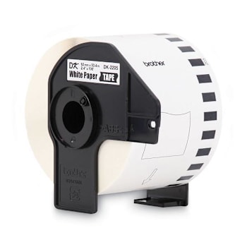Image for Brother Continuous Paper Label Tape 2.4" X 100 Ft Roll White from HD Supply