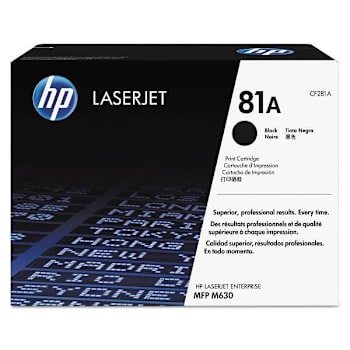 Image for HP 81a Black Original Laserjet Toner Cartridge from HD Supply