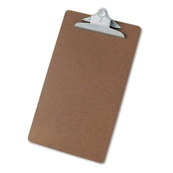 Image for Universal Hardboard Clipboard 1.25" Clip Capacity Holds 8.5x14 Sheets Brown from HD Supply