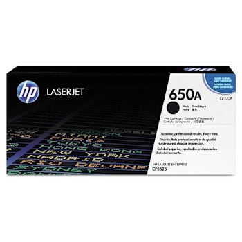 Image for HP 650a Black Original Laserjet Toner Cartridge from HD Supply