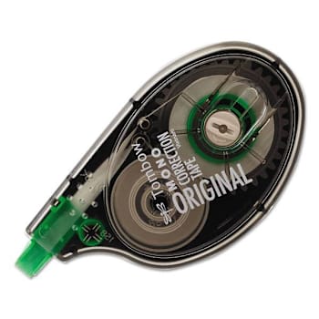 Tombow Mono Correction Tape Non-Refillable Gray/Clear Applicator White Tape