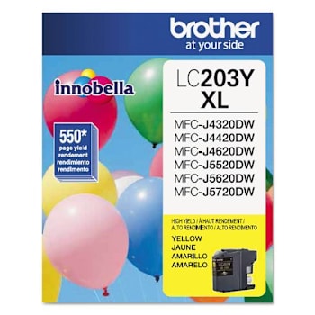 Image for Brother Lc203y Innobella High-Yield Ink 550 Page-Yield Yellow from HD Supply