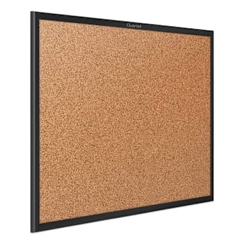 Image for Quartet Classic Series Cork Bulletin Board 36"X24" Tan-Black Aluminum Frame from HD Supply