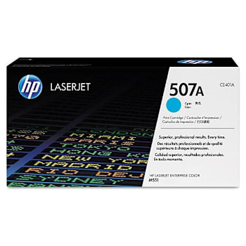 Image for HP 507a, (Ce401a) Cyan Original Laserjet Toner Cartridge from HD Supply