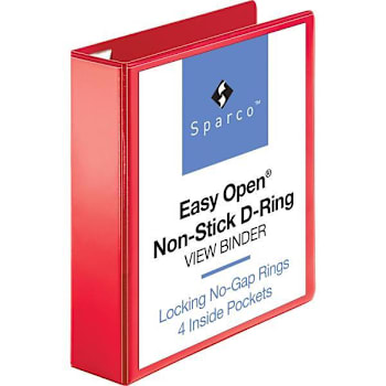 Image for Business Source Easy Open 2" View Binder D Ring Red from HD Supply