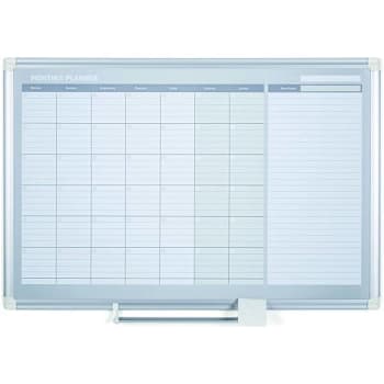 Image for Mastervision Magnetic Dry Erase Monthly Planner 48"X36" Includes Accessory Tray from HD Supply