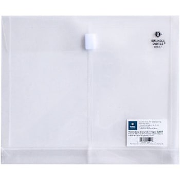 Image for Business Source File Pocket Hook And Loop Closure 8.5"X11" 1" Expansion Clear from HD Supply