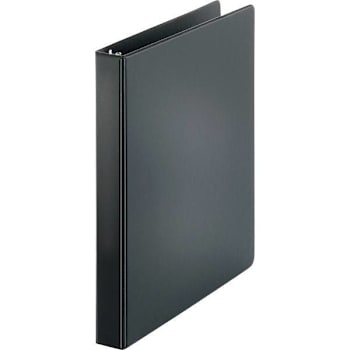 Image for Business Source 1" Binder 225 Sheet Capacity Round Ring Black from HD Supply