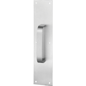 Image for Rockwood 4 In Stainless Steel Pull Plate W/ 8 In Center To Center (Stainless Steel) from HD Supply
