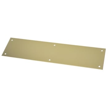 Rockwood 4 x 16 in Aluminum Push Plate (Polished Brass)