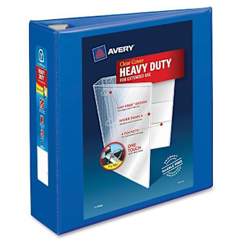 Image for Avery Durahinge 3" View Binder 670 Sheet Capacity D Ring Pacific Blue from HD Supply
