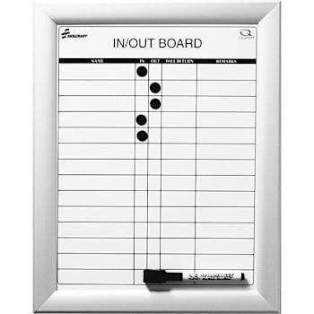 Skilcraft In/Out Magnetic Dry Erase Board 11"X14" Includes Marker