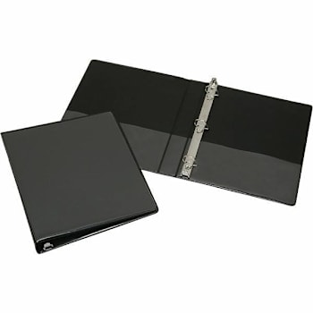 Skilcraft 1" View Binder Round Ring Black