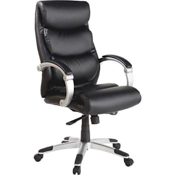 Image for Lorell Executive High-Back Chair With Flexing Arms Bonded Leather Black from HD Supply