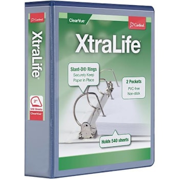 Cardinal Xtralife 2" View Binder 540 Sheet Capacity D Ring Blue