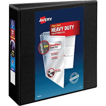 Avery Durahinge 3" View Binder 670 Sheet Capacity D Ring Black