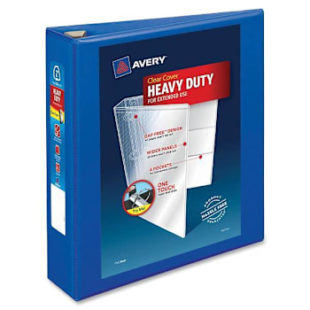 Avery Durahinge 2" View Binder 540 Sheet Capacity D Ring Pacific Blue