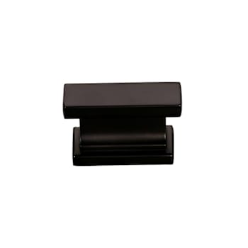 Seasons 1.5 In. Rectangle Matte Black Cabinet Knob, 10-Pack