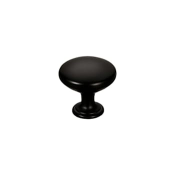 Seasons 1.25" Diameter Round Matte Black Cabinet Knobs (5-Pack)