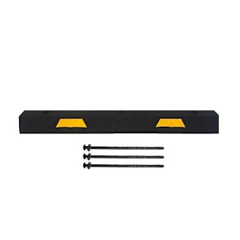 Plasticade 4' Parking Stop With Yellow Reflective Stripes