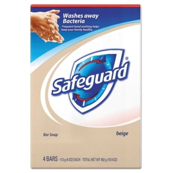 Safeguard Antibacterial Bath Soap, Beige, 4oz Bar, Carton Of 48