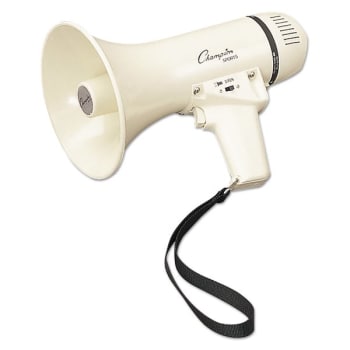 Image for Champion Sports Megaphone, 4-8w, 400 Yard Range, White from HD Supply
