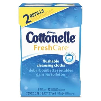Cottonelle Fresh Care Flushable Cleansing Cloths, White, 84/pack, Carton Of 8