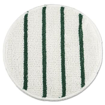 Rubbermaid® 21 in Low Profile Scrub-Strip Carpet Bonnet (5-Carton) (White/Green)