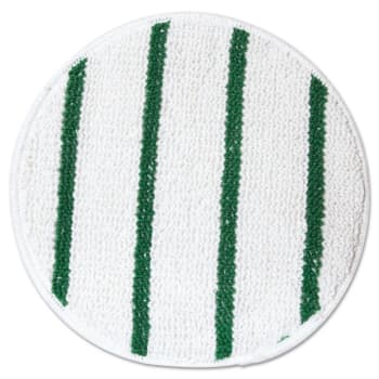 Rubbermaid® 17 in Low Profile Scrub-Strip Carpet Bonnet (White/Green)