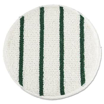 Rubbermaid® 19 in Low Profile Scrub-Strip Carpet Bonnet (5-Carton) (White/Green)