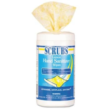 Image for Scrubs Hand Sanitizer Wipes, 6 x 8, 120 Wipes/Canister, 6 Canisters/Case from HD Supply
