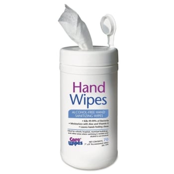 Image for 2XL 7x8 White Alcohol Free Hand Sanitizing Wipes, 70 wipes Each, Carton Of 6 from HD Supply