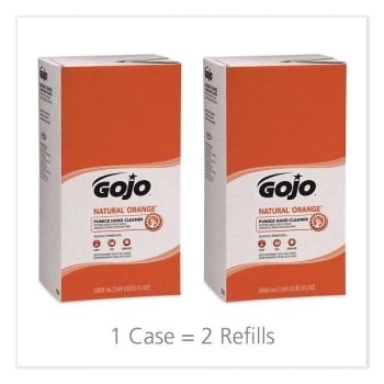 Image for Natural Orange Pumice Hand Cleaner Refill, Citrus Scent, 5,000 Ml, 2/Carton from HD Supply
