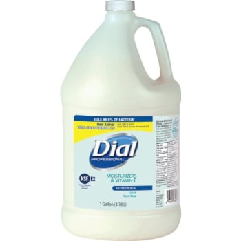 Image for Dial 1 Gallon Antimicrobial Liquid Soap w/ Moisturizers and Vitamin (Pleasant) (4-Carton) from HD Supply