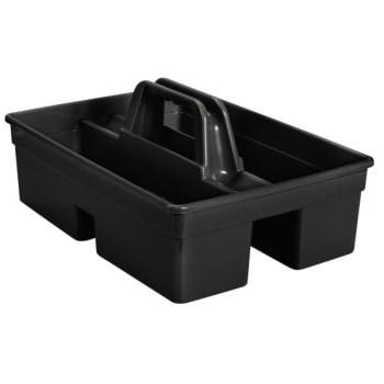 Image for Rubbermaid Executive Carry Caddy, 2-Compartment Plastic, 10 3/4" X 6 1/2", Bla from HD Supply