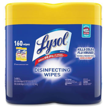 Lysol® Disinfecting Wipes, Lemon/Lime Blossom, 80/Canister, 2/Pack, 3 PK/Ct