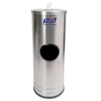 Image for Dispenser Stand For Sanitizing Wipes, 1,500 Wipe Capacity, 10.25 X 10.25 X 14.5, Stainless Steel from HD Supply