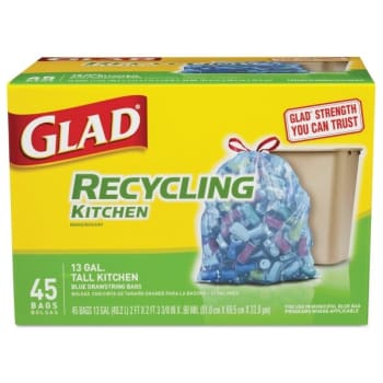 Image for Glad 13 Gal 0.90 Mil Low-Density Trash Bag (45-Box) (Blue) from HD Supply