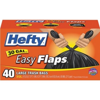 Image for Hefty 30 Gal 0.85 Mil Low-Density Trash Bag (Black) (40-Box) from HD Supply