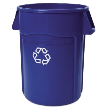 Rubbermaid Brute 44 Gallon Round Recycling Container (Blue)