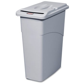 Image for Rubbermaid Slim Jim 23 Gallon Rectangle Trash Can W/ Lid from HD Supply