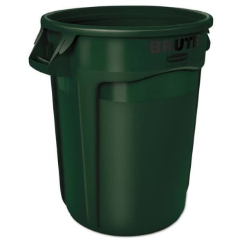 Image for Rubbermaid Commercial Brute® 32 Gallon Round Trash Can (Green) from HD Supply